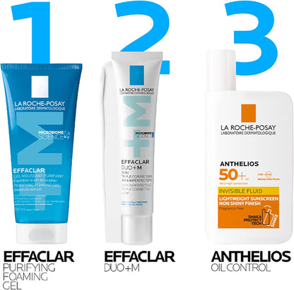 La Roche Posay Anti-Acne Cleanser, Purifying Foaming Gel, Cleanser for Oily Skin, Soap-Free and Paraben-Free, Effaclar, 200Ml