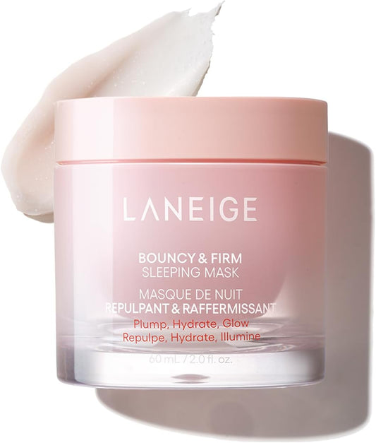 Bouncy and Firm Sleeping Mask: Revitalize, Smooth, Peony & Collagen Complex, Barrier-Boosting Hydration